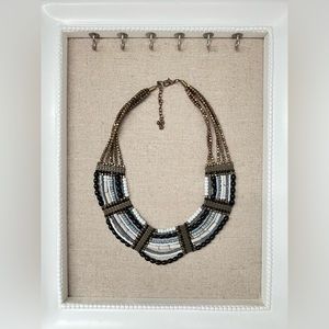 Black, White and Gold statement necklace
